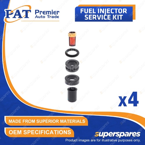 4 Pcs PAT Fuel Injector Service Kits for Ford Corsair 2.4L KA24E Hatchback Sedan
