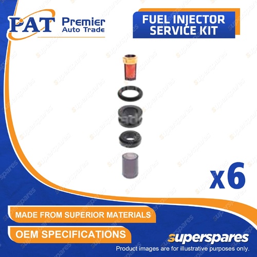 6 Pcs PAT Fuel Injector Service Kits for Toyota Hilux Pick Up 4 Runner 3.0L 3VZE