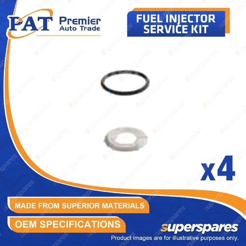 4 Pcs PAT Fuel Injector Service Kit for Toyota Hilux KUN 16 26 Prado KDJ 120 150