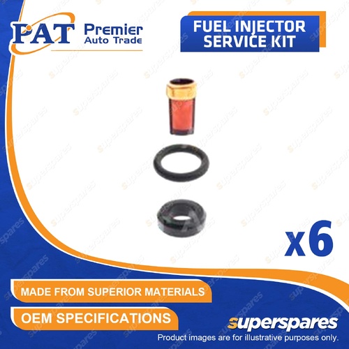 6 Pcs PAT Fuel Injector Service Kit for Toyota Altezza GXE10R GXE15R 2.0L 1GFE