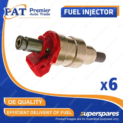6 Pcs PAT Fuel Injectors for Nissan Skyline R31 2.5L RB25DE 05/1989-11/1994