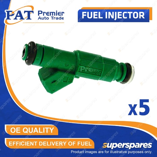 5 Pcs PAT Fuel Injectors for Volvo S60 V70R 2.4L 2.5L B5244T2 B5254T4 00-07