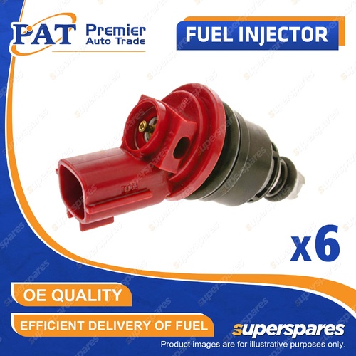 6 Pcs PAT Fuel Injectors for Nissan 300ZX Z32 Maxima A32 Skyline R33 Stagea C34