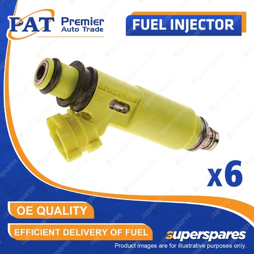 6 Pcs PAT Fuel Injectors for Toyota Landcruiser FZJ75 FZJ78 FZJ79 FZJ80 FZJ105