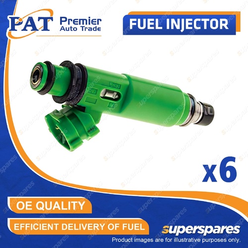 6 Pcs PAT Fuel Injectors for Mitsubishi Triton MK Challenger PA Delica L200 KM