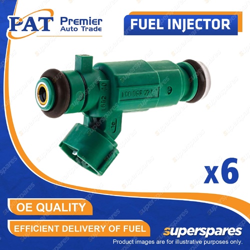 6 Pcs PAT Fuel Injectors for Kia Optima Sportage KM 2.5L 2.7L G6BA G6BV 01-09