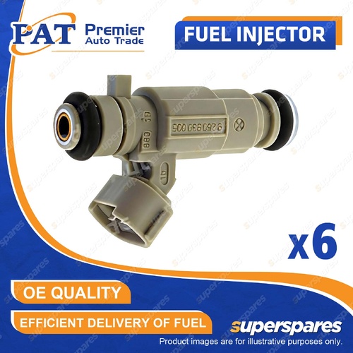 6 Pcs PAT Fuel Injectors for Hyundai Grandeur XG 3.0L G6CT 07/1999-10/2002