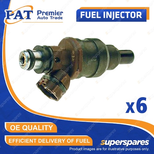6 Pcs PAT Fuel Injectors for Toyota Pickup VZN95L 3VZE V6 12V 3.0L 1988-1993