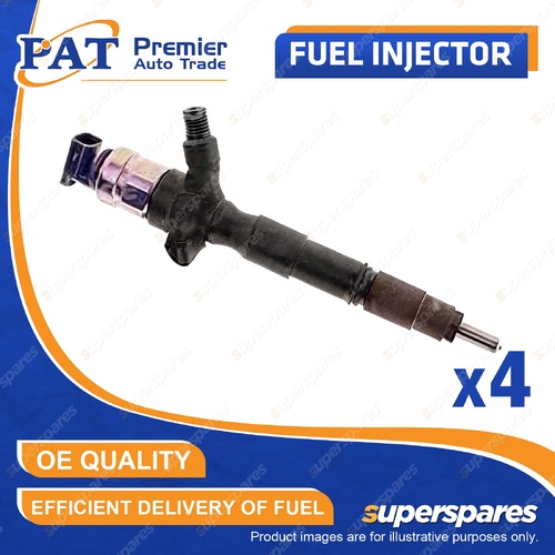 4 Pcs PAT Fuel Injectors for Toyota Hilux KUN16 KUN26 Landcruiser Prado KDJ120