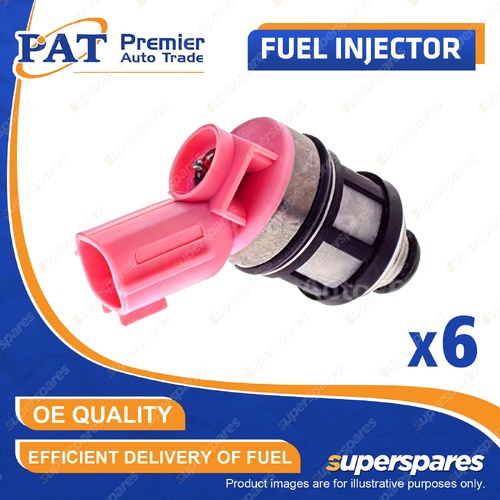 6 Pcs PAT Fuel Injectors for Nissan Elgrand E50 Navara DX D21 D22 Pathfinder R50