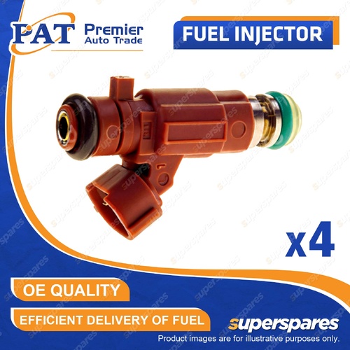 4 Pcs PAT Fuel Injectors for Nissan Pulsar Sentra N16 Sunny Lucino Tino Wingroad