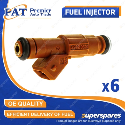 6 Pcs PAT Fuel Injectors for Volvo S80 XC90 2.8L 2.9L B6284T B6294T 1998-2006