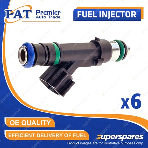 6 Pcs PAT Fuel Injectors for Jeep Wrangler JK 3.8L EGT 03/2007-01/2012