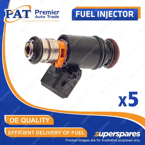5 Pcs PAT Fuel Injectors for Volkswagen Caravelle Multivan Transporter 2.5L AET