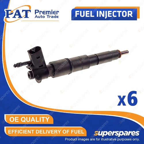 6 Pcs PAT Fuel Injectors for BMW 530D E60 E61 X3 E83 X5 E70 3.0L 2002-2011