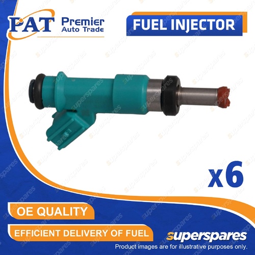 6 Pcs Fuel Injectors for Toyota Aurion GSV50 Kluger Highlander GSU 40 45 50 55