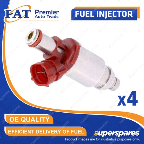 4 Pcs PAT Fuel Injectors for Holden Nova GS LF LG 7AFE I4 16V 1.8L 1992-1997