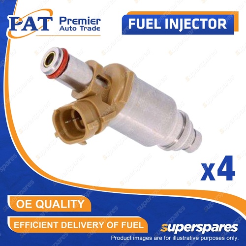 4 Pcs PAT Fuel Injectors for Holden Nova SLX LG 1.6L 4AFE I4 16V DOHC 1994-1997