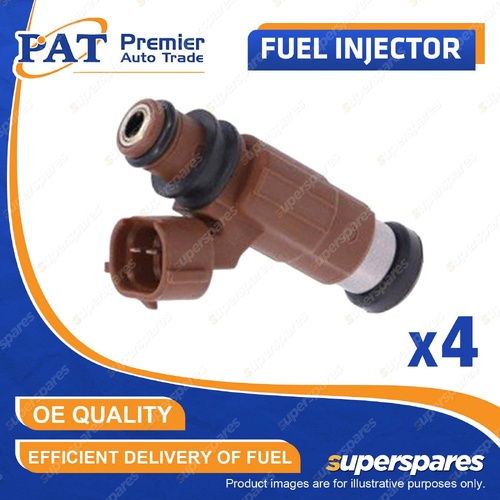 4 Pcs PAT Fuel Injectors for Ford Laser GLXI SR KN KQ FP 1.8L 16V Brown 99-02
