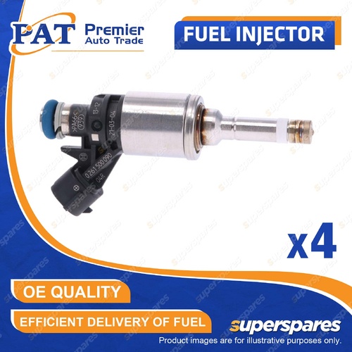4 Pcs PAT Fuel Injectors for Renault Clio 1.6L M5M.400 M5M.401 12/2013-05/2019