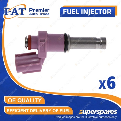 6 Pcs PAT Fuel Injectors for Toyota Crown GRS204R GRS184R GWS204R Mark GRX133R