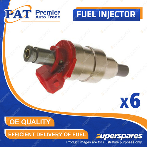 6 x PAT Fuel Injector for Nissan Skyline GTS25 Type S X R32 2.5L 1991-1993