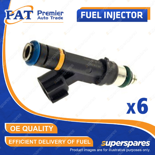 6 x PAT Fuel Injector for Ford Falcon AU1 AU2 AU3 4.0L I6 12V 1998-2002