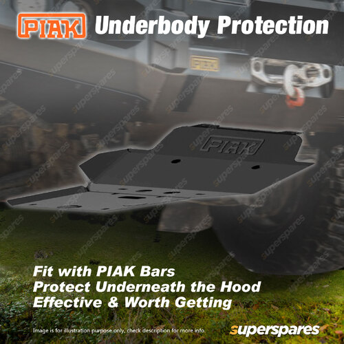PIAK Matte Black Underbody Protection for Mitsubishi Triton MQ 15-18