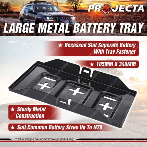 Projecta Universal Large Metal Battery Tray Dual Kit Suite N70 185x340mm
