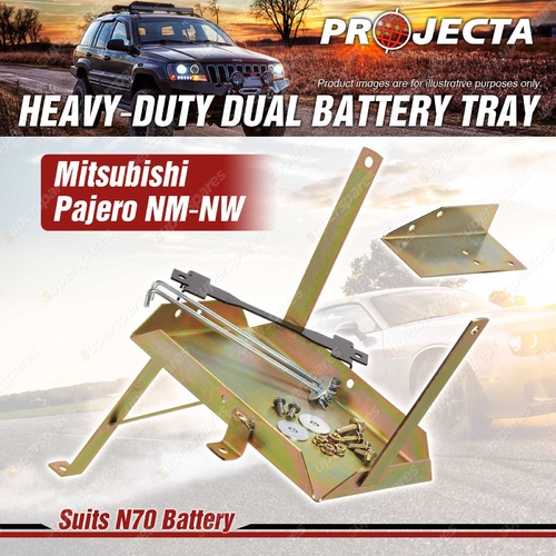 Projecta HD Dual Battery Tray for Mitsubishi Pajero Pajero NM NP NS NT NW
