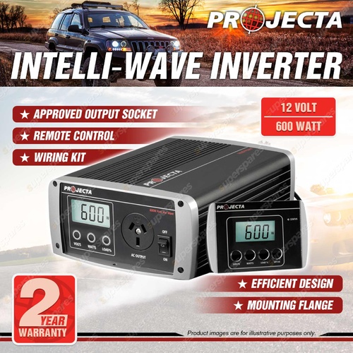 PROJECTA Intelli-Wave 12V 600W Pure Sine Wave Inverter with L.E.D indicator