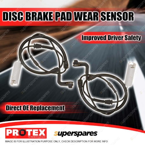 2x Front Protex Disc Brake Pad Wear Sensors for BMW 735 740 745 750 760 i Li