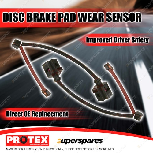 2x Rear Protex Disc Brake Pad Wear Sensors for Porsche Cayenne 4.8L 07-on