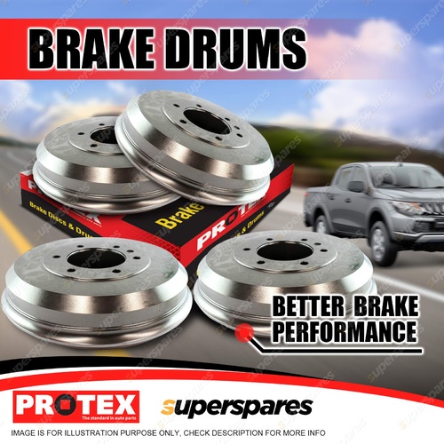 Protex Front + Rear Premium Quality Brake Drums for Ford F250 2WD 2WD 72 - 76