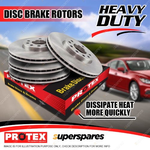 Protex Front + Rear Disc Brake Rotors for Infiniti Q60 V37 2.0L 16-20 Rear 308mm