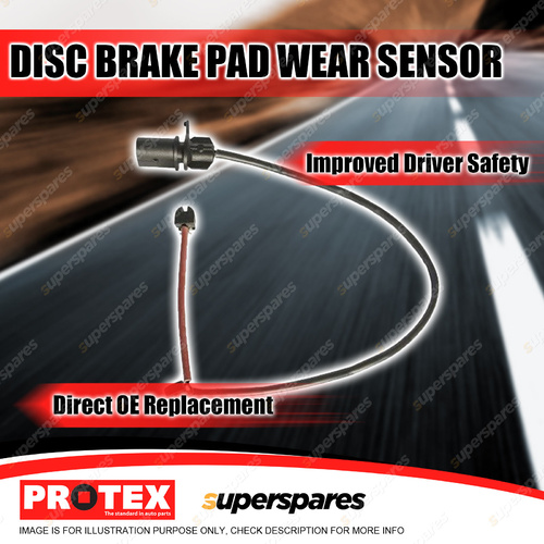 Protex Front Disc Brake Pad Wear Sensor for Audi A6 A7 A8 10-on Ceramic Rotor