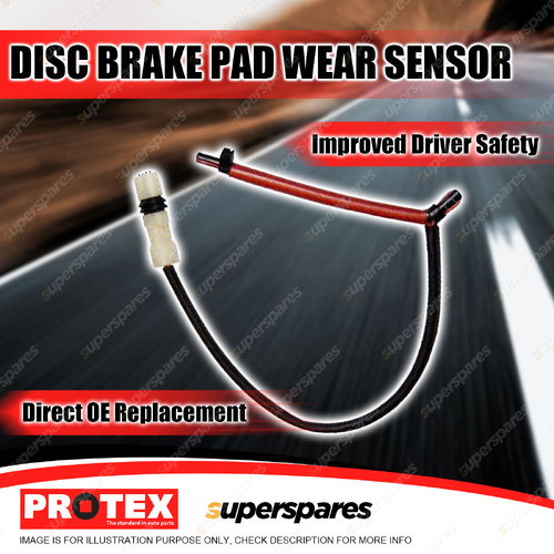 Protex Front Brake Pad Wear Sensor for Porsche Cayenne S 9PA 4.8L 2007-2010