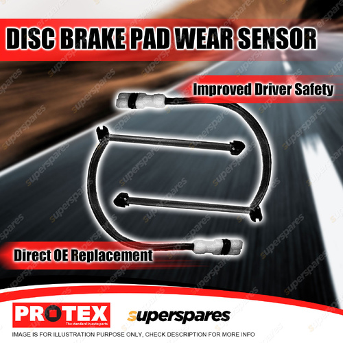 2 x Protex Front Brake Pad Wear Sensors for Porsche 928 GT 5.0L Coupe 1989-1991