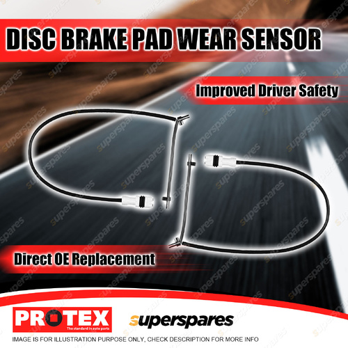 2 x Protex Front Brake Pad Wear Sensors for Porsche 911 993 3.6L 3.8L 1995-1998
