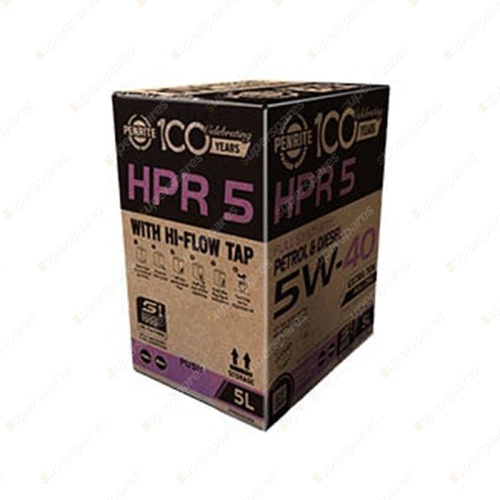 Penrite Full Synthetic HPR 5 SAE 5W-40 Engine Oil Enviro Box 5L HPR05005BOX