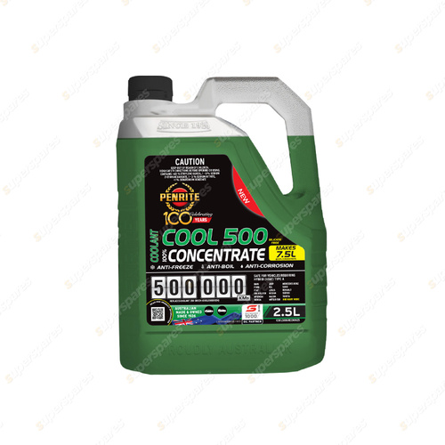 Penrite 500,000KM Green Coolant Concentrate Engine Coolant 2.5L COOL500GREEN0025