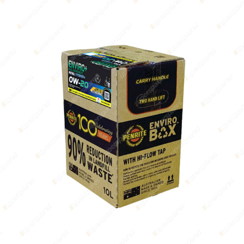 Penrite Full Synthetic Enviro+ 0W-20 Engine Oil Enviro Box 10L EPLUS0W20010BOX