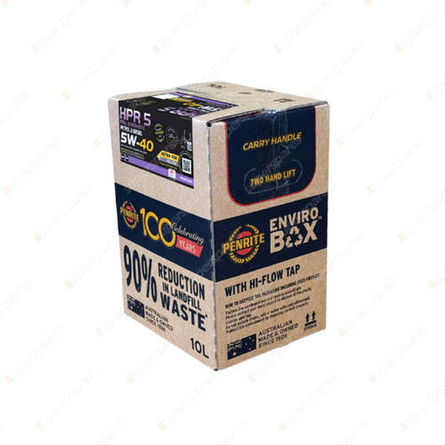 Penrite Full Synthetic HPR 5 SAE 5W-40 Engine Oil Enviro Box 10L - HPR05010BOX
