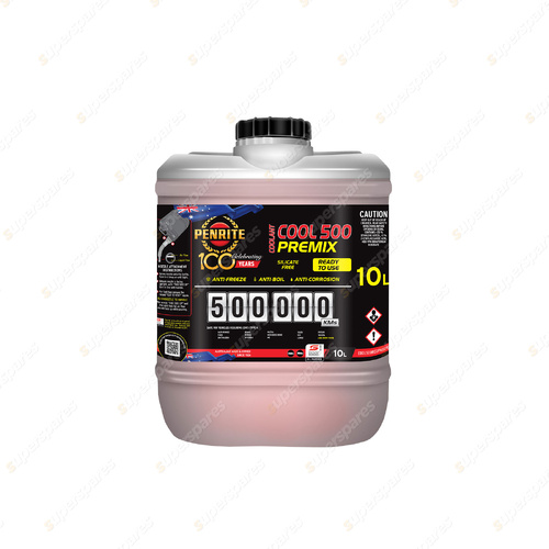 Penrite 500,000KM Red Coolant Premix Engine Coolant 10L- COOL500REDPMX010