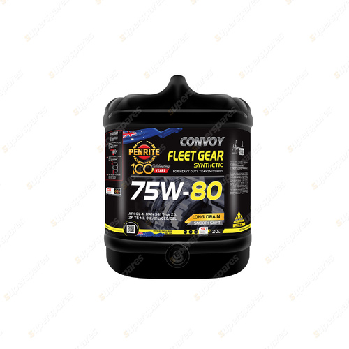 Penrite Convoy Fleet Gear 75W-80 Full Synthetic 20L - HDZ75W80020