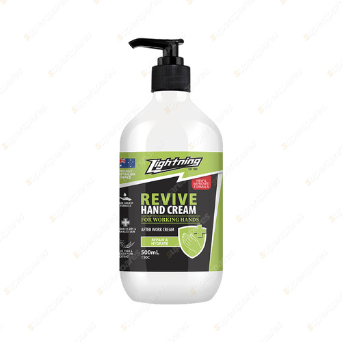 Penrite Lightning Revive Hand Cream 500ml Non-greasy After-work Hand Cream 150C