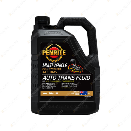 Penrite Full Syn ATF BMV Low Viscosity Auto Transmission Fluid 4L ATFBMV004