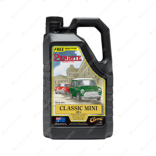Penrite Premium Mineral Classic Mini 20W-50 High Zinc Engine Oil 5L CLASMINI005