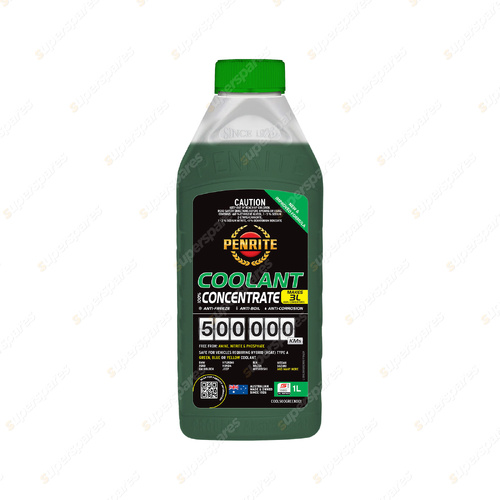 Penrite 500,000KM Green Coolant Concentrate Engine Coolant 1L COOL500GREEN001