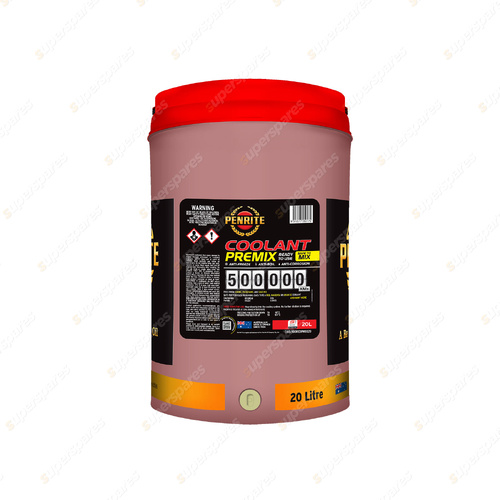 Penrite 500,000KM Red Coolant Premix Engine Coolant 20 Liter COOL500REDPMX020